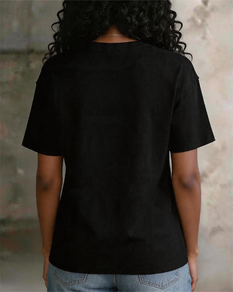 100% Cotton AMERICA JUNETEENTH Star Print Round Neck Short Sleeve T-shirt