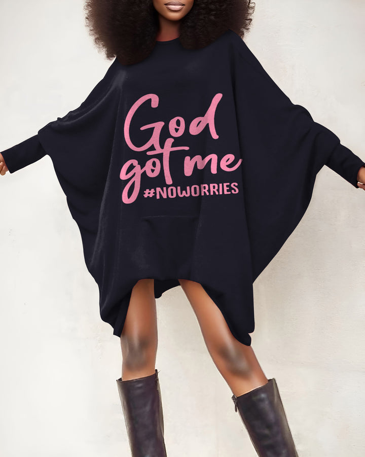 God Got Me No Worries Oversized Tunic