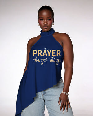 Halter top-Blue