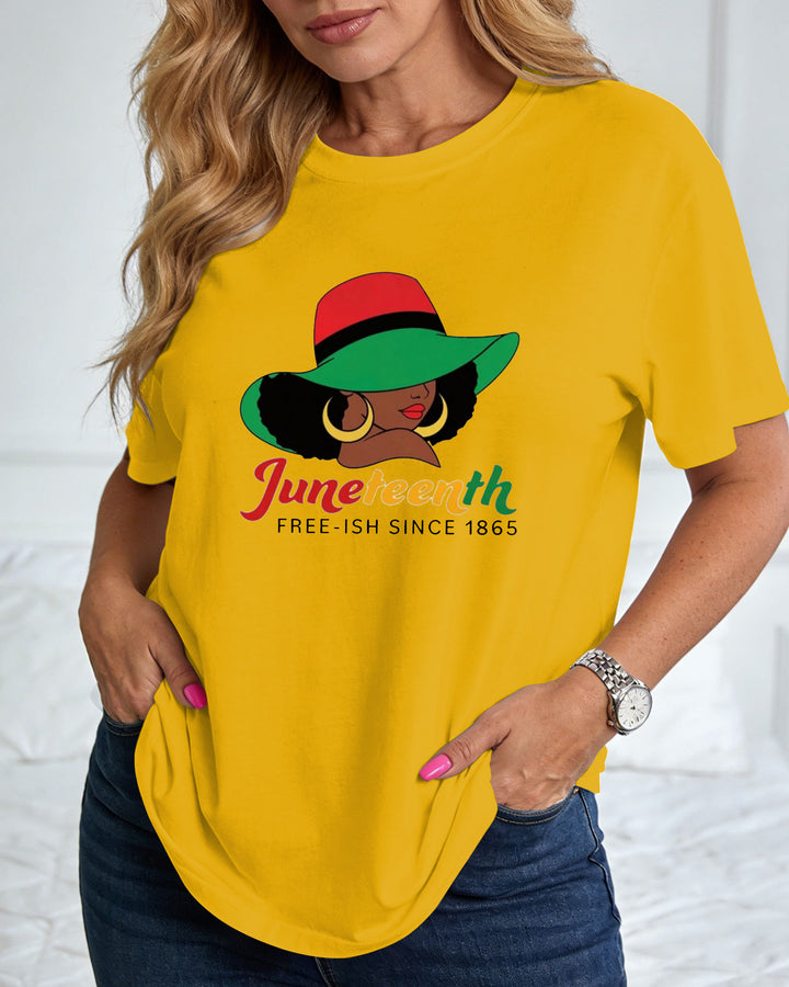 Women's Short-sleeve Printed Chest T-shirt