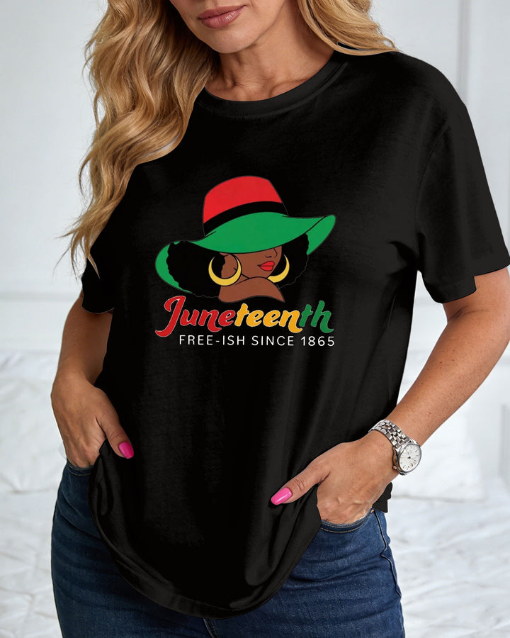 Women's Short-sleeve Printed Chest T-shirt