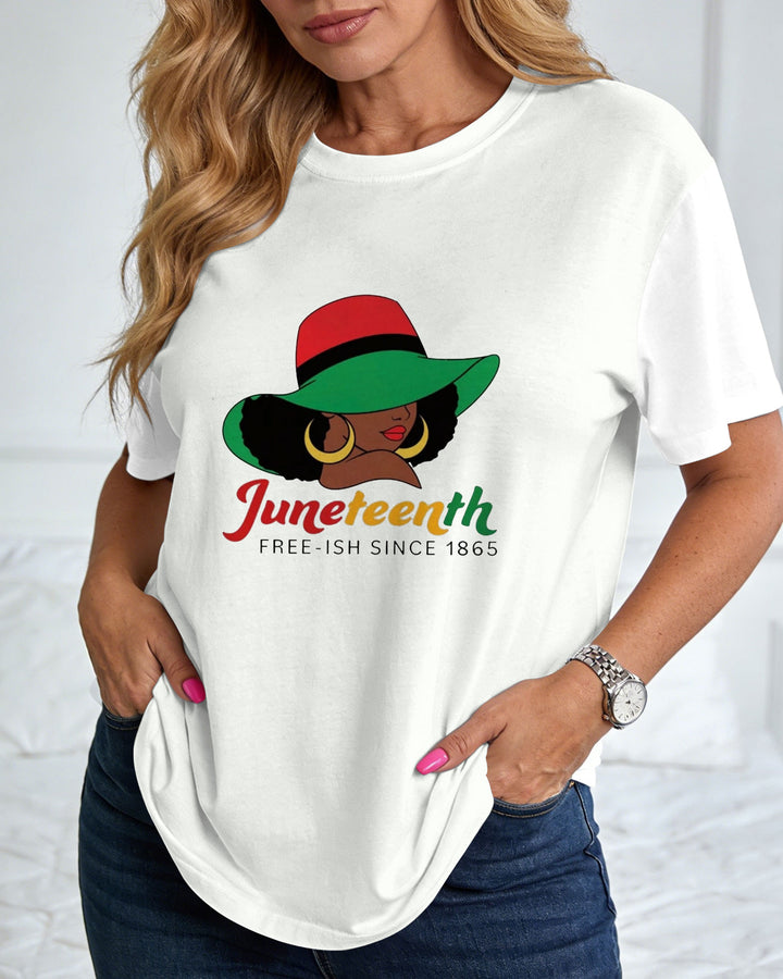 Women's Short-sleeve Printed Chest T-shirt