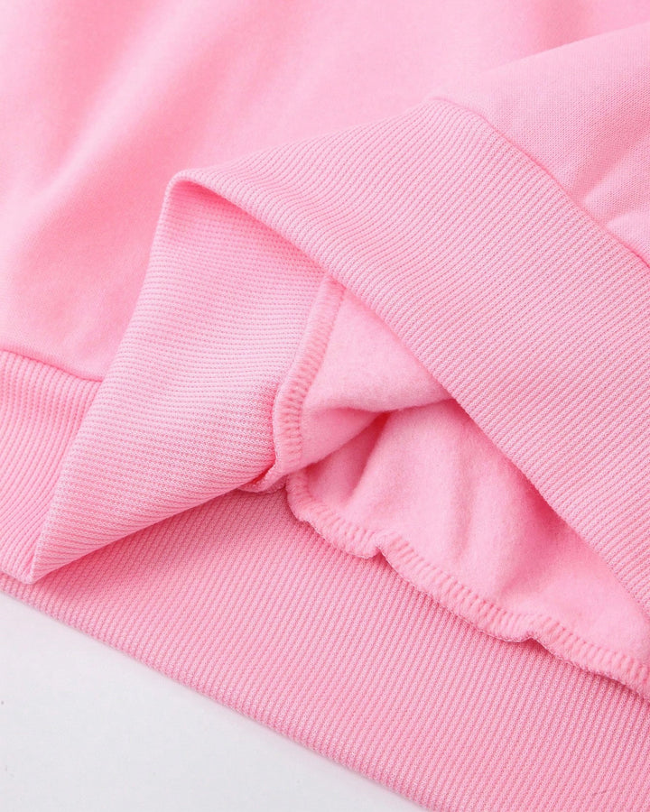 Halloween Pink Ghost Cotton Long Sleeve Sweatshirt