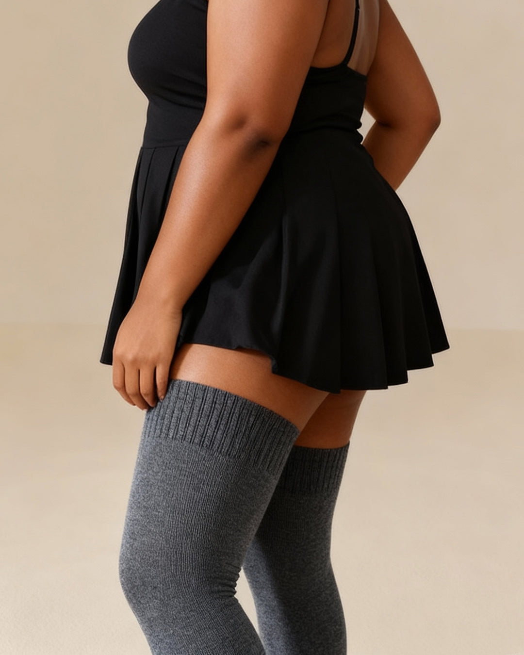 Extra Long Knee Socks Lined Thickened Warm Non-Slip High Tube Knee Pad Cotton Socks