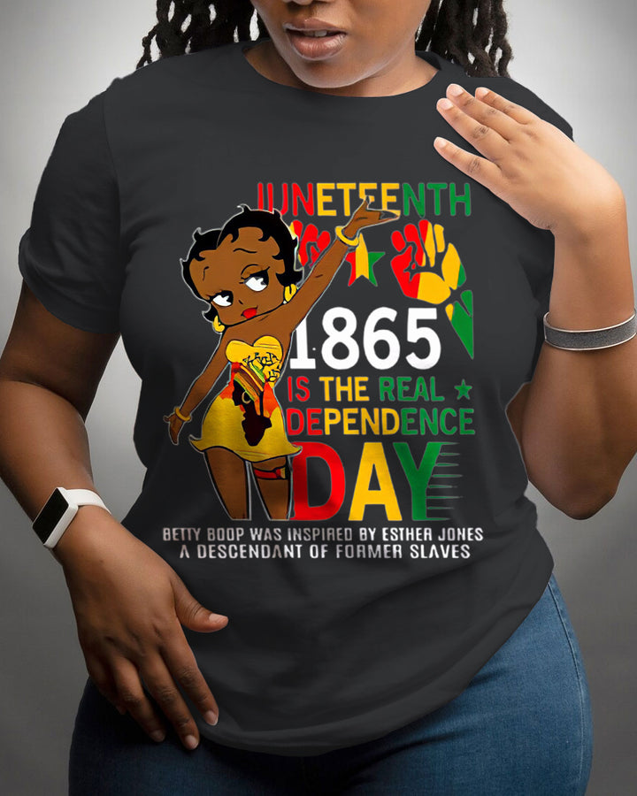 Juneteenth is the real Independence Day 100% Cotton Crew Neck Short Sleeve Tshirt