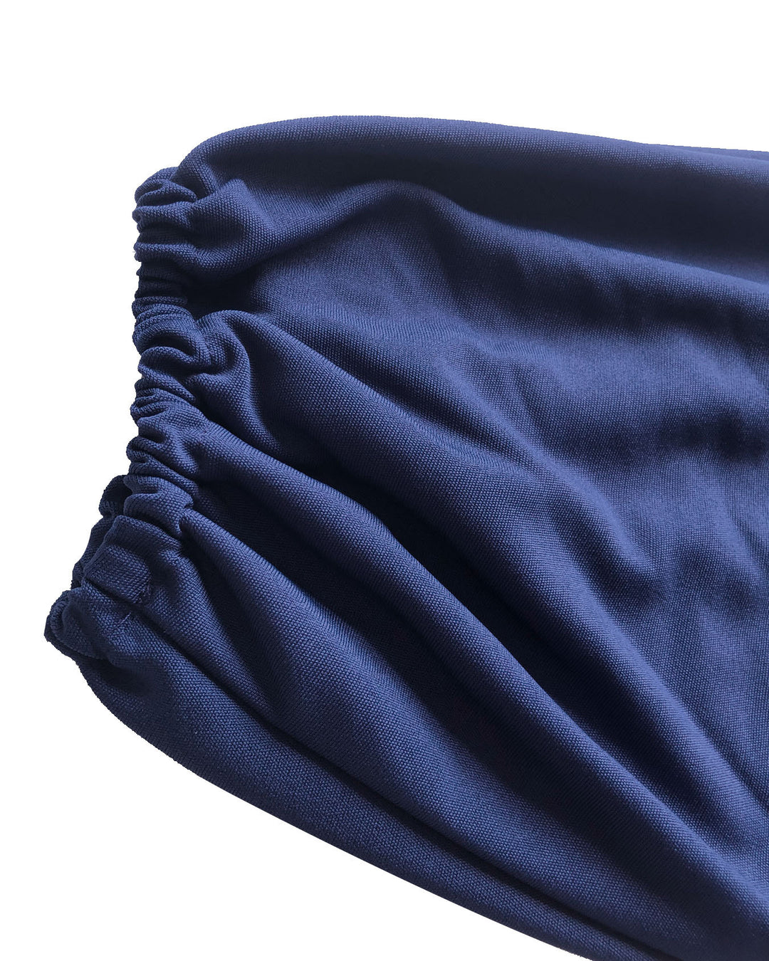 Asymmetrical Shoulder Tie-up Puff Sleeve Solid Color Maxi Dress