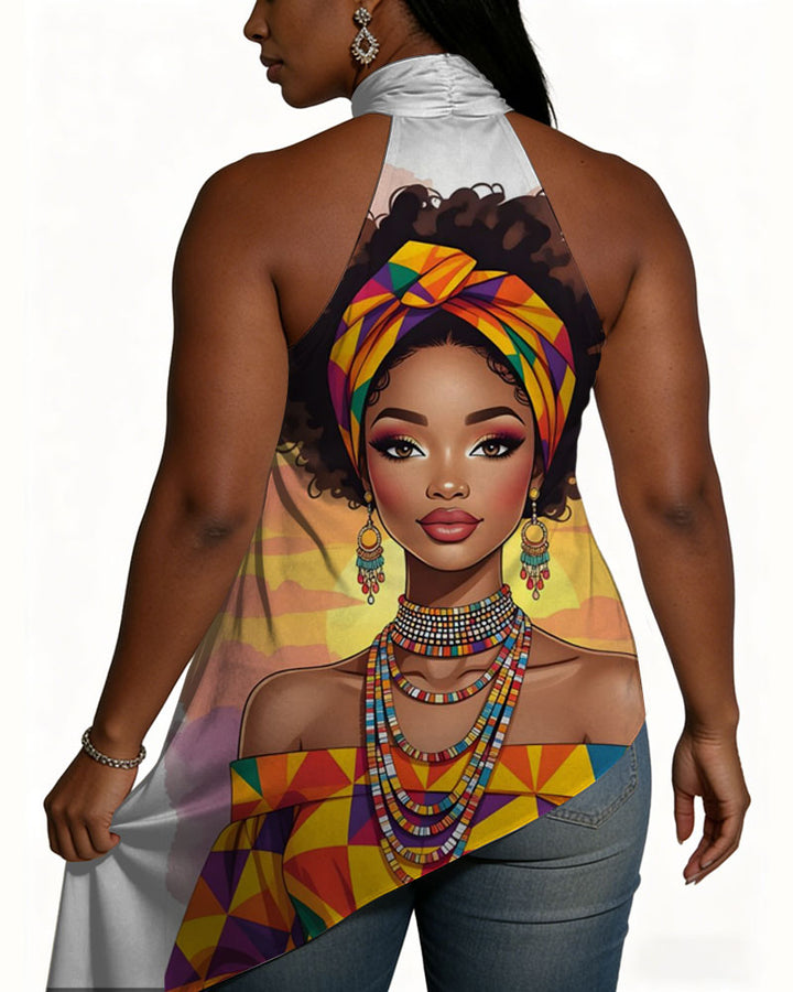 Sweet Women's Printed Hanging Top