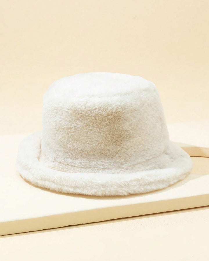 Imitation Mink Hair Fashion Warm Thickened All-match Large Brim Fleece Hat