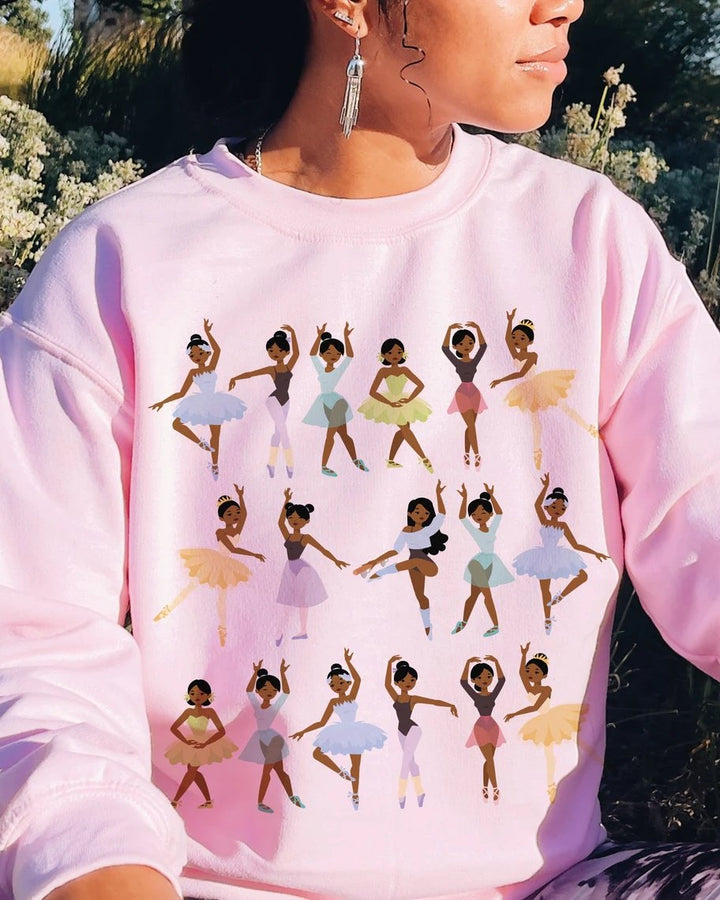 Black Ballerinas Woolen Sweatshirt