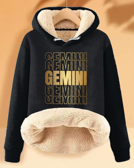 Stacked Gemini Zodiac Long-sleeved Hoodie
