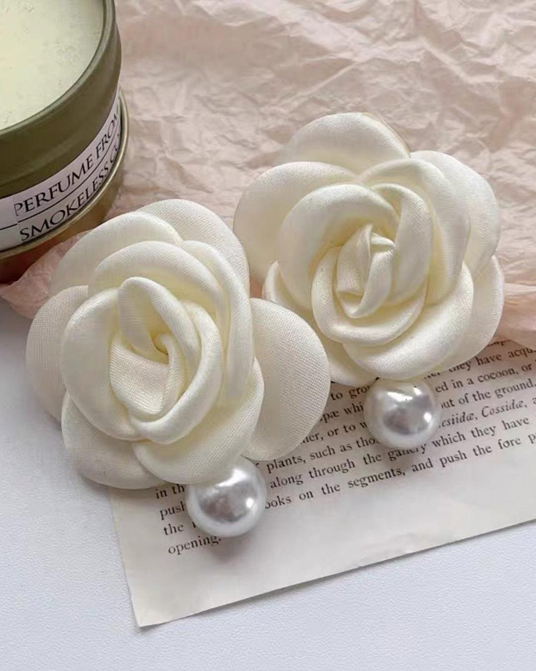 Elegant Flower Imitation Pearl Dangle Earrings