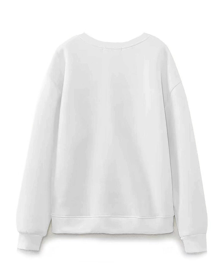 Purple Butterfly Cartoon Girl Crewneck Sweatshirt