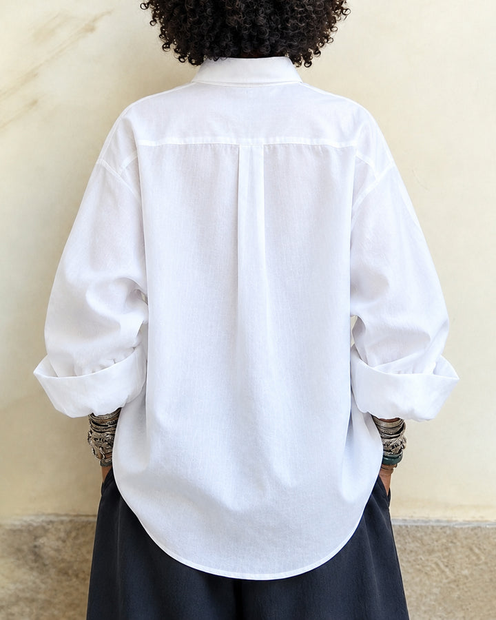 Women's Chic Oversized Statement Green Buttons Shirt