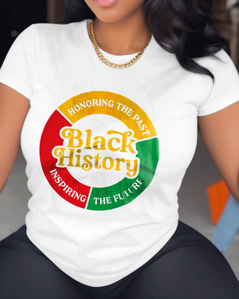Honoring The Past Inspiring Future Cotton Short Sleeve Tshirt