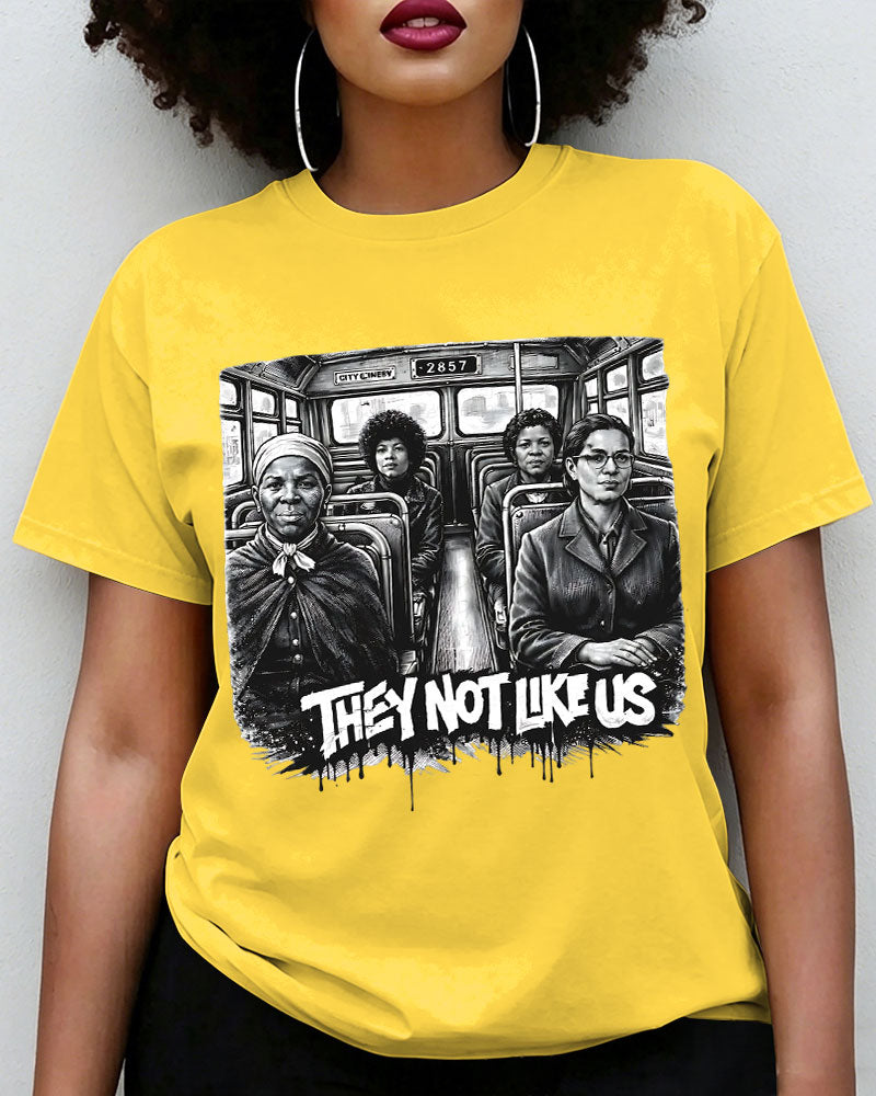 100% Cotton They Not Like Us Black Culture Crew Neck Short Sleeve Tshirt