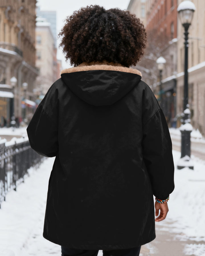 Solid Color Long Sleeve Zip-Up Fleece Long Hoodies