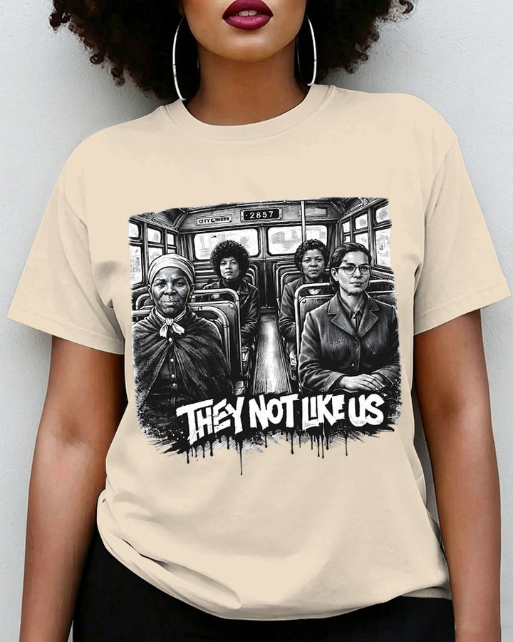 100% Cotton They Not Like Us Black Culture Crew Neck Short Sleeve Tshirt