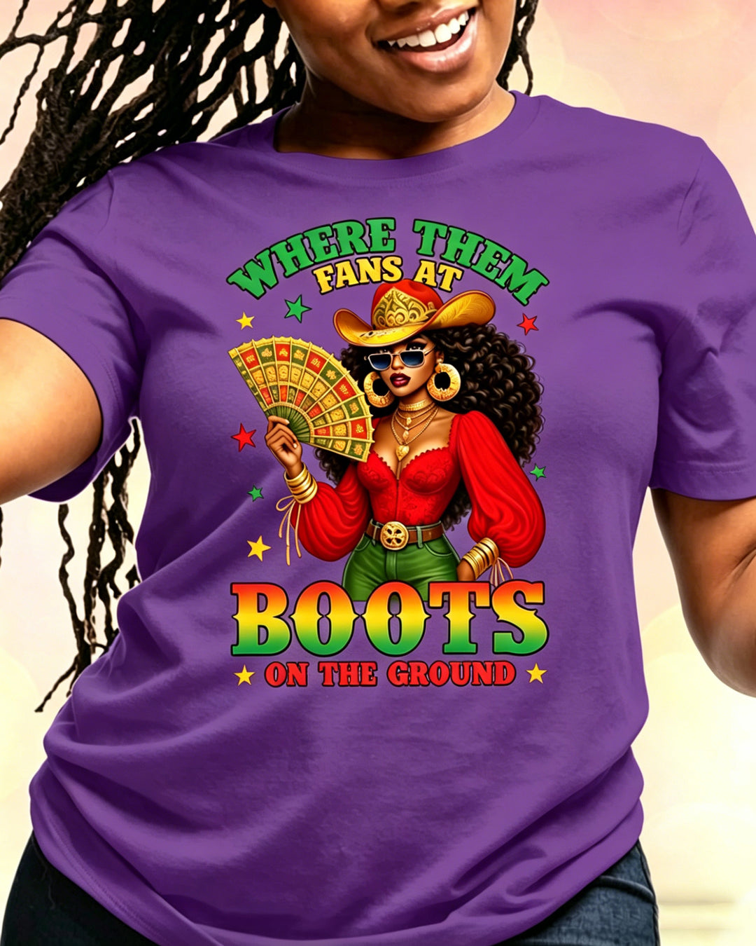 100% Cotton Juneteenth Boots On The Ground Crew Neck Short Sleeve Tshirt