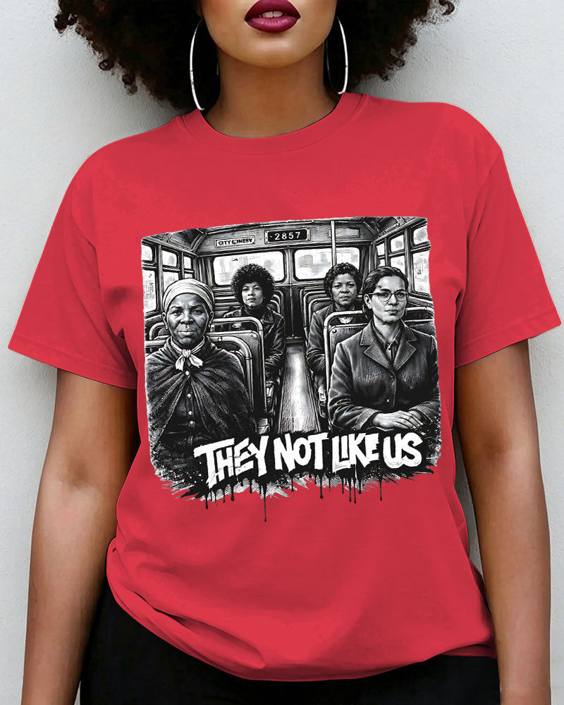 100% Cotton They Not Like Us Black Culture Crew Neck Short Sleeve Tshirt