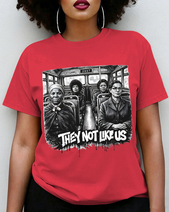 100% Cotton They Not Like Us Black Culture Crew Neck Short Sleeve Tshirt