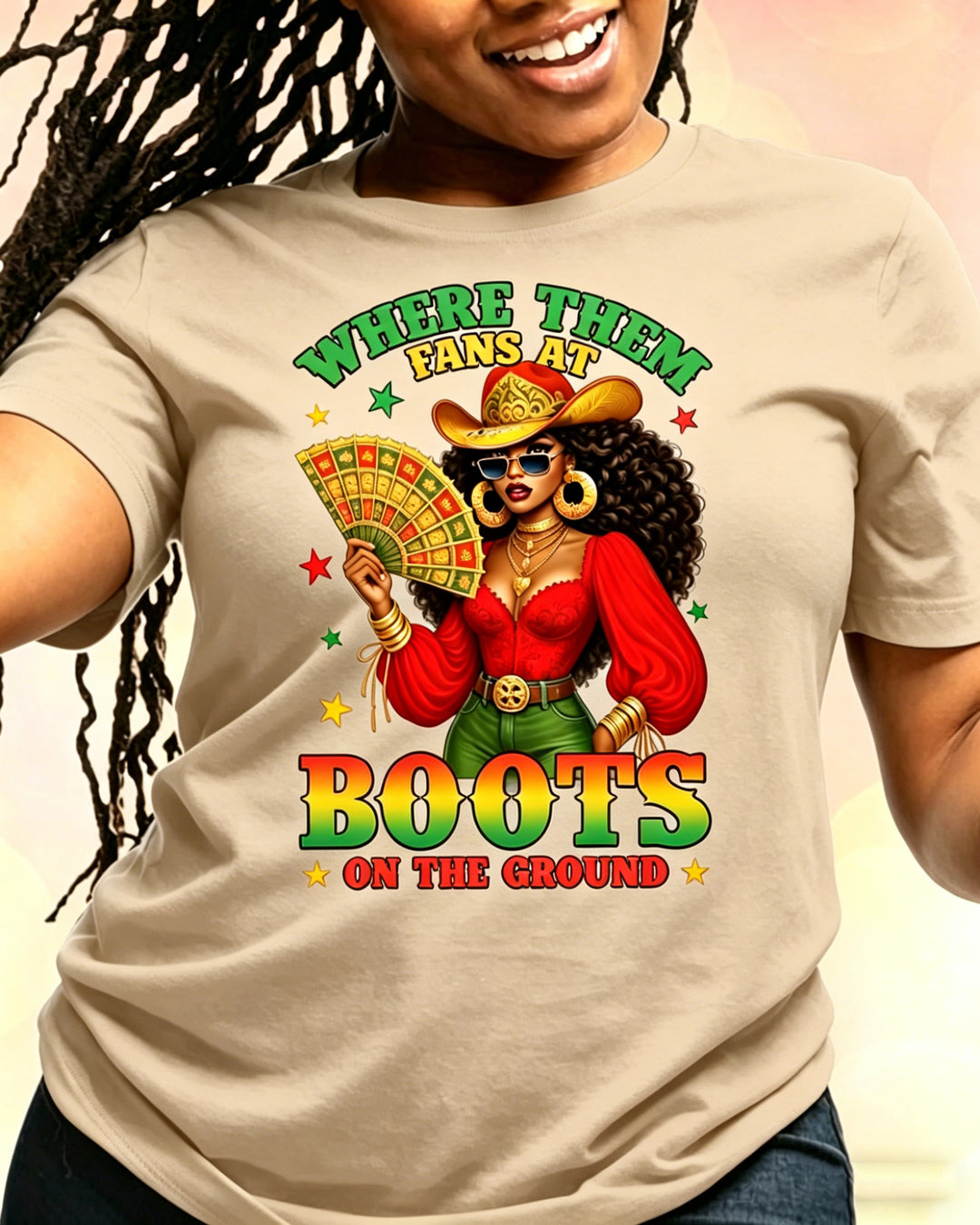 100% Cotton Juneteenth Boots On The Ground Crew Neck Short Sleeve Tshirt