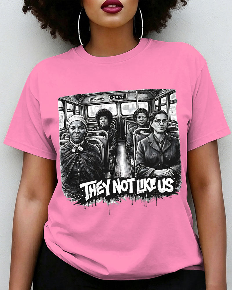 100% Cotton They Not Like Us Black Culture Crew Neck Short Sleeve Tshirt