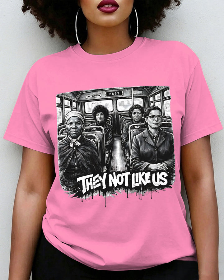 100% Cotton They Not Like Us Black Culture Crew Neck Short Sleeve Tshirt