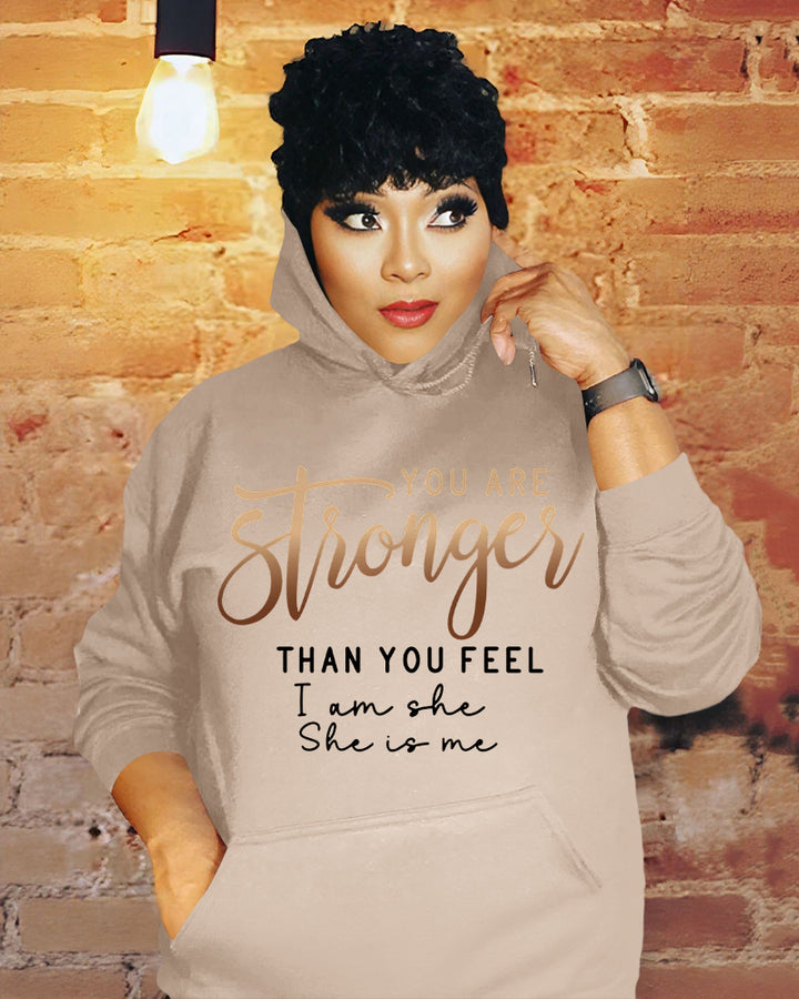 You Are Stronger Than You Feel Long Sleeve Hoodies