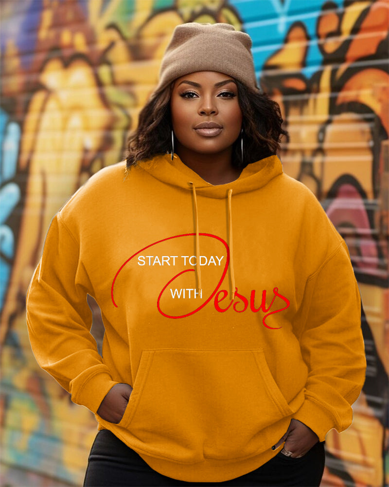 Start Today with Jesus Long Sleeve Hoodies