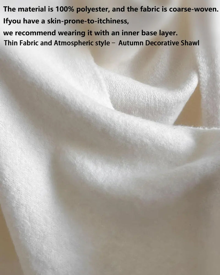 Women's Solid Color Shawl Scarf, Casual Soft Comfortable for Daily Wear