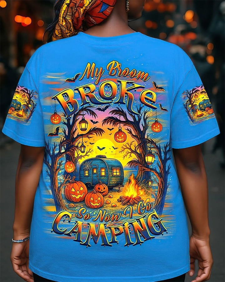 My Broom Broke So Now Halloween Camping All Over Print T-Shirt