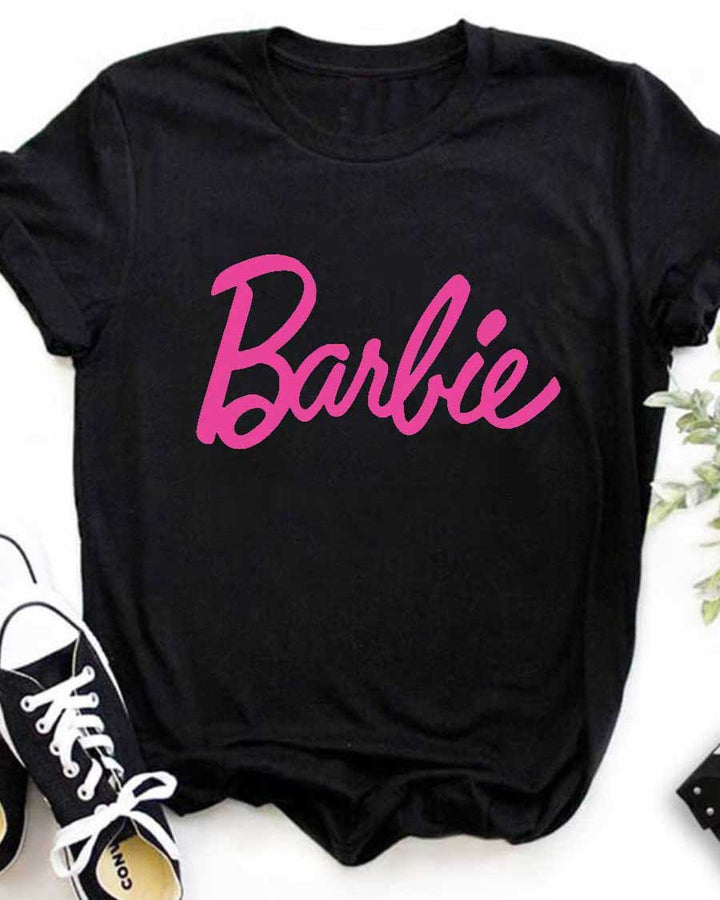 Barbie 100% Cotton Crew Neck Short Sleeve Tshirt