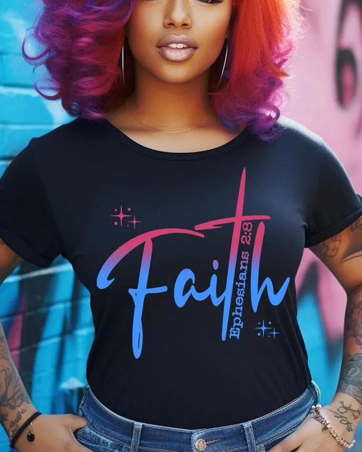 Bible Verse 100% Cotton Crew Neck Short Sleeve Tshirt