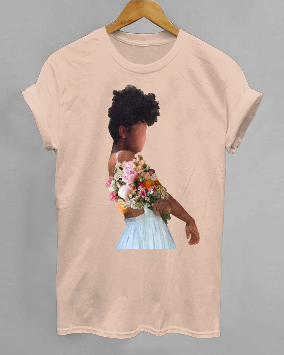 Illustration Series Printed Round Neck Short Sleeve T-shirt