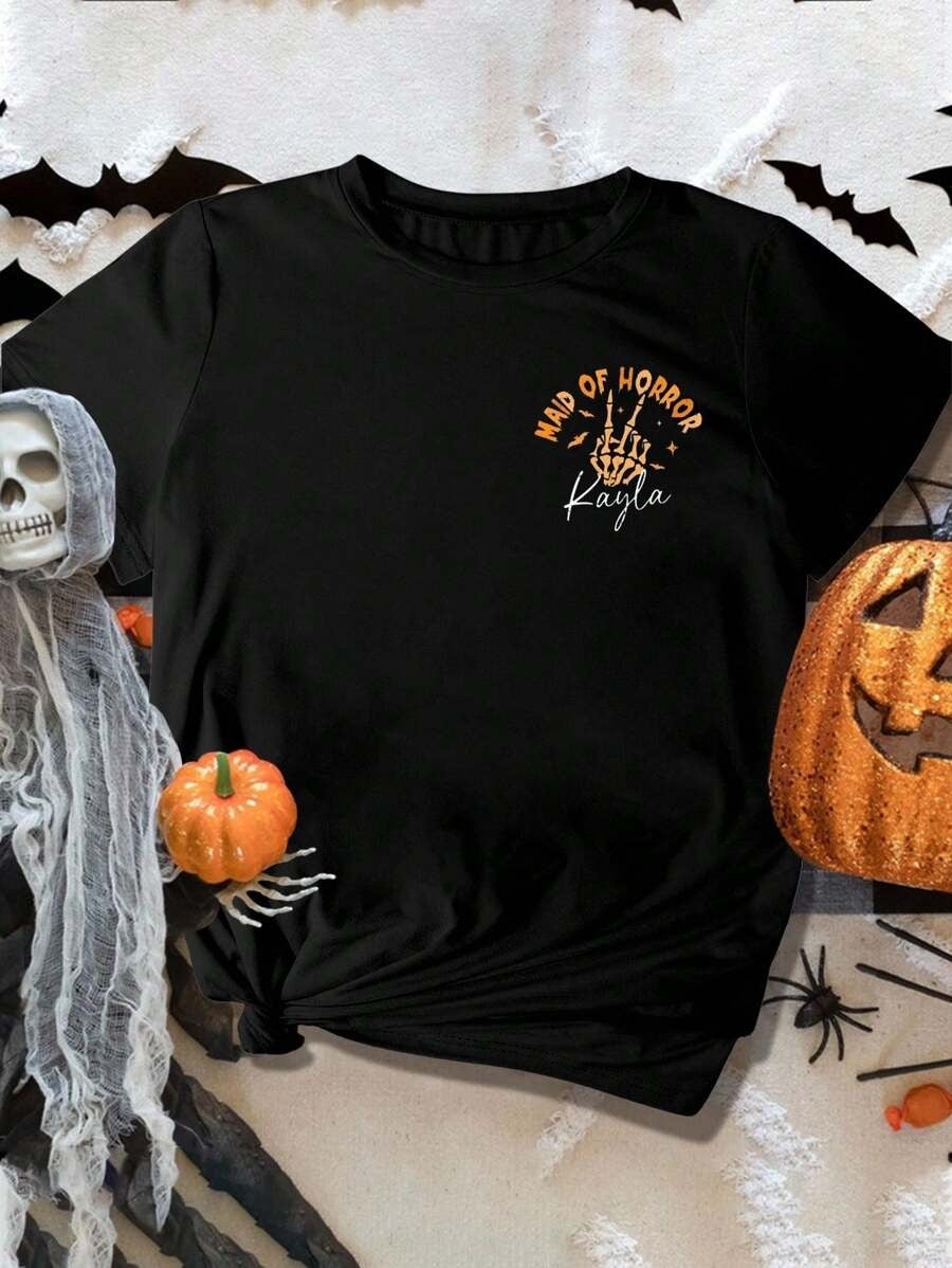 In My Maid Of Horror era Halloween Cotton Crew Neck Short Sleeve T-shirt
