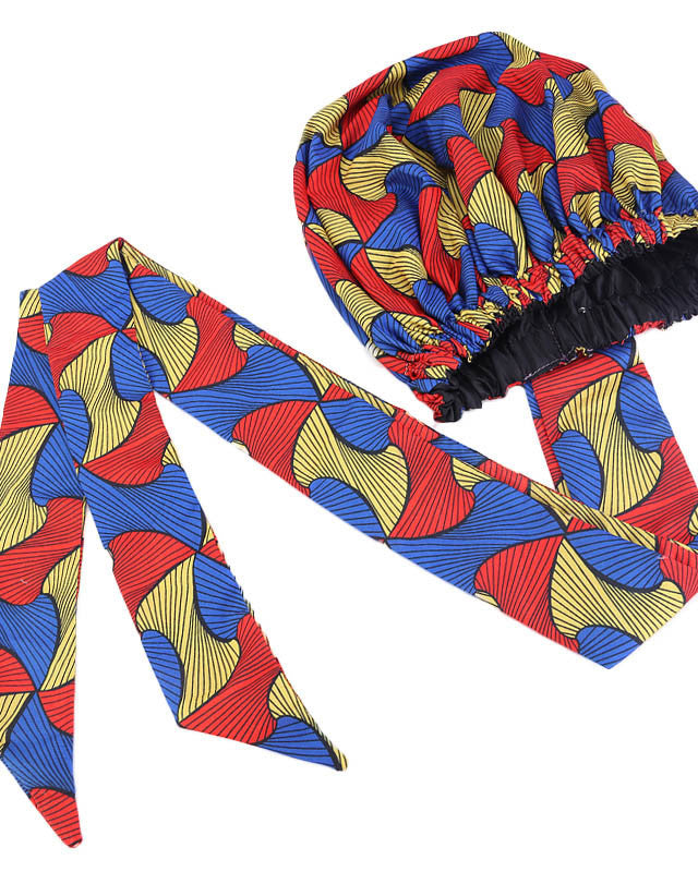 Satin-Lined African Print Headscarf Hat
