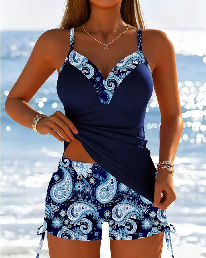 Cashew Flower Two-Piece Swimsuit