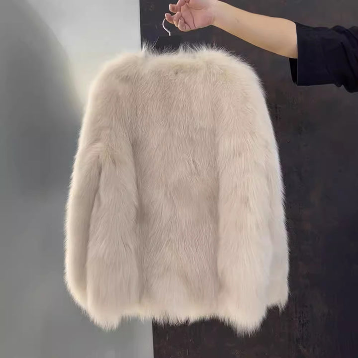 Autumn And Winter Eco-friendly Fur Fur Coat Women's Mid-length Thickened Warm Light Luxury Fox Fur Coat