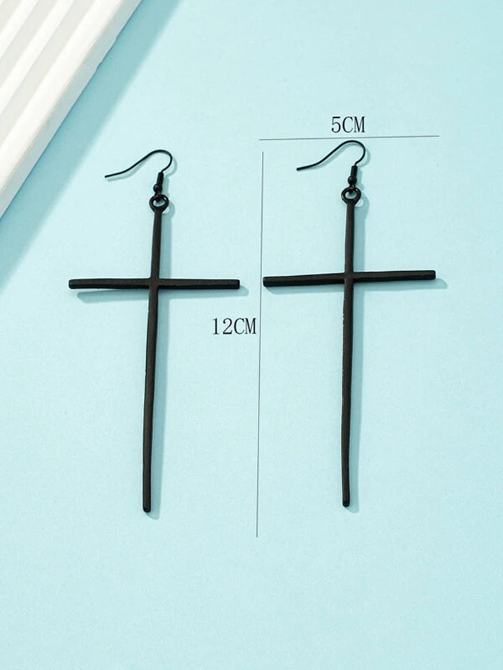 Minimalist Cross-shaped Fashion Statement Earrings
