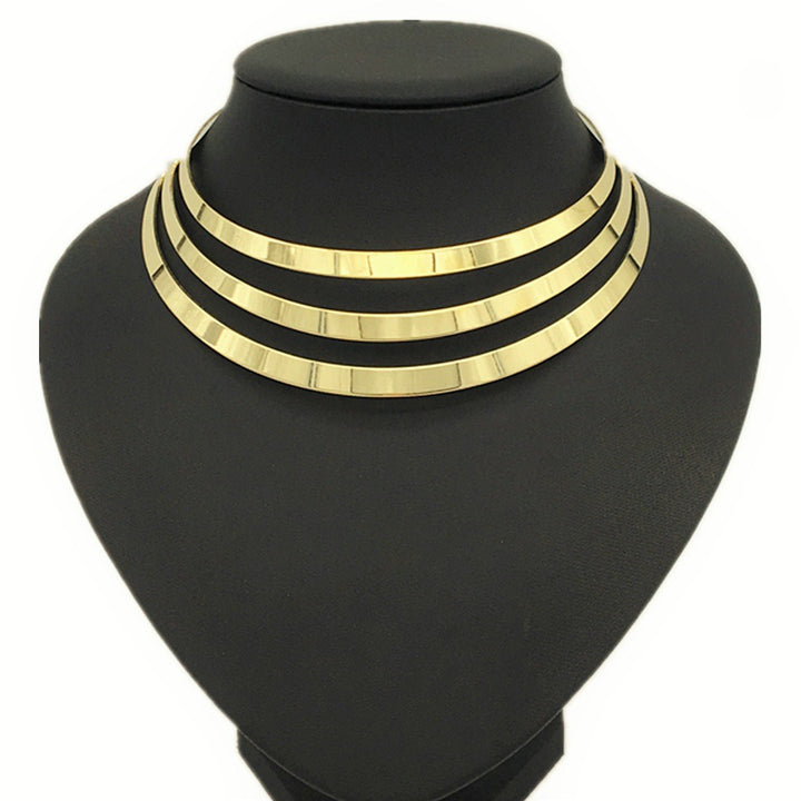Hollow-out Metal Choker - Punk Style for Afrocentric Women
