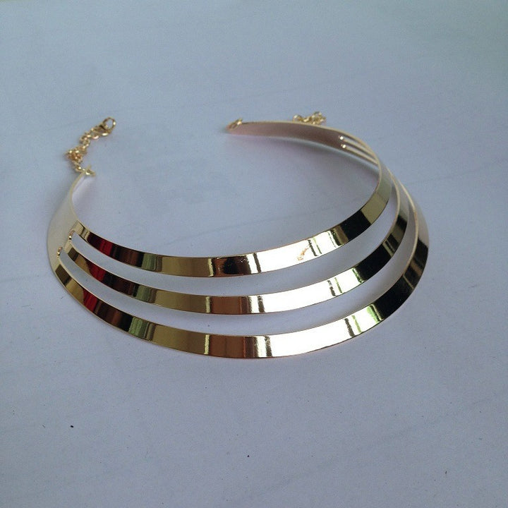 Hollow-out Metal Choker - Punk Style for Afrocentric Women