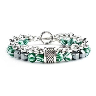 6-Piece Reggae-Inspired Colorful Leather & Cord Braided Adjustable Bangles Set