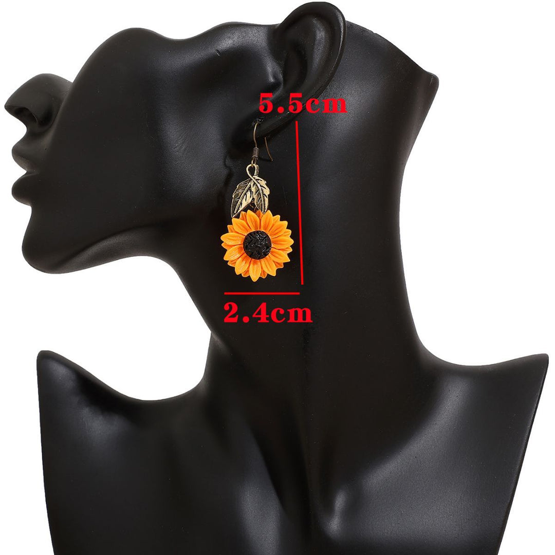 Vintage Sunflower Bohemian Earrings