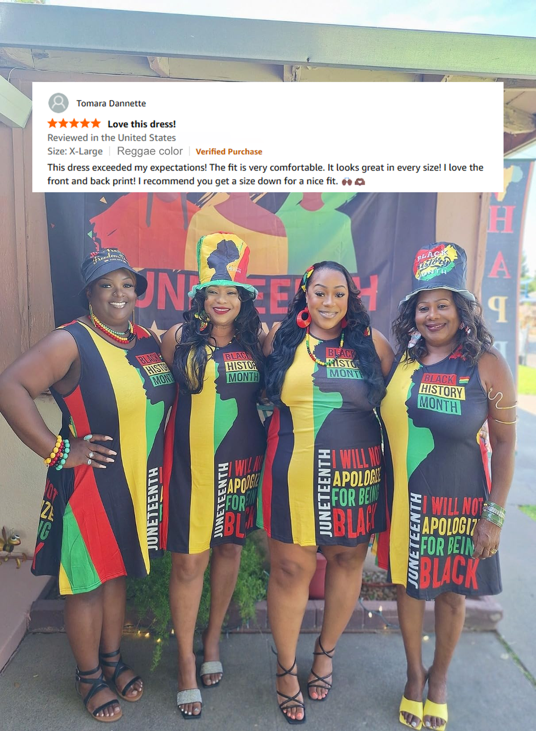 Juneteenth Black Women Round Neck Sleeveless Mini Casual Dress