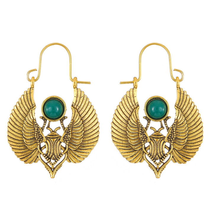 Vintage Egyptian-inspired Sacred Wing Earrings