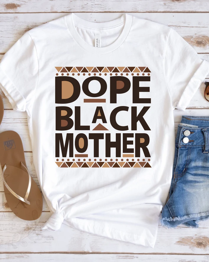 100% Cotton Dope Black Mother Crew Neck Short Sleeve Tshirt
