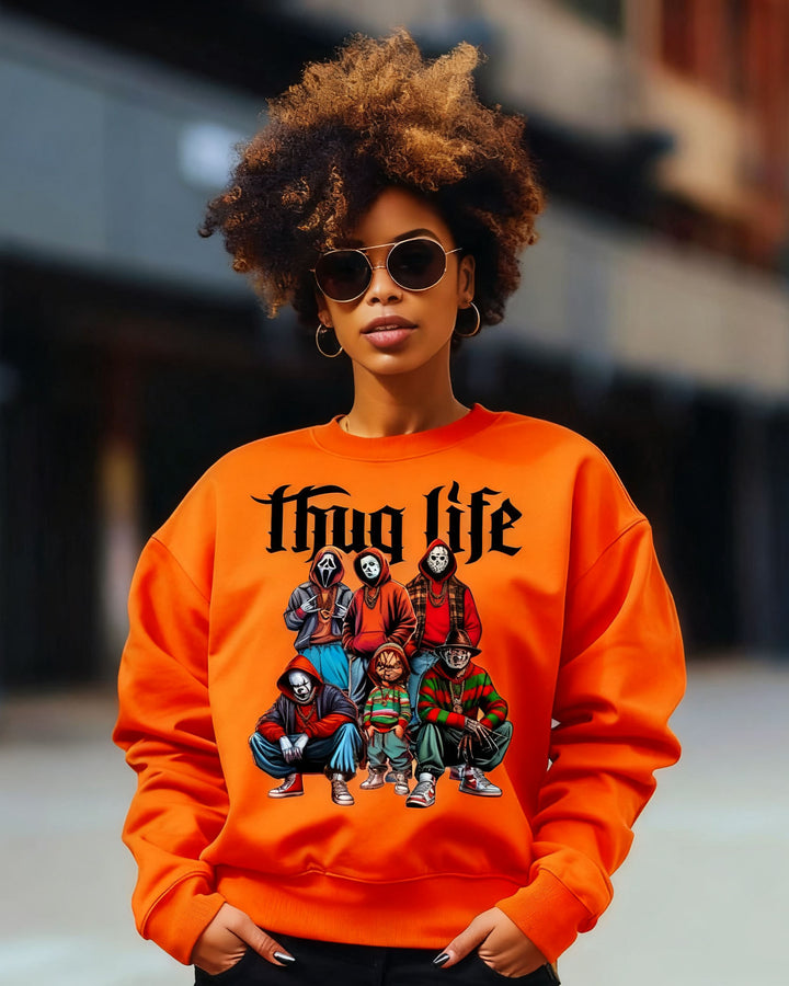 Thug Life Girls Movie Killer Crewneck Long Sleeve Sweatshirt