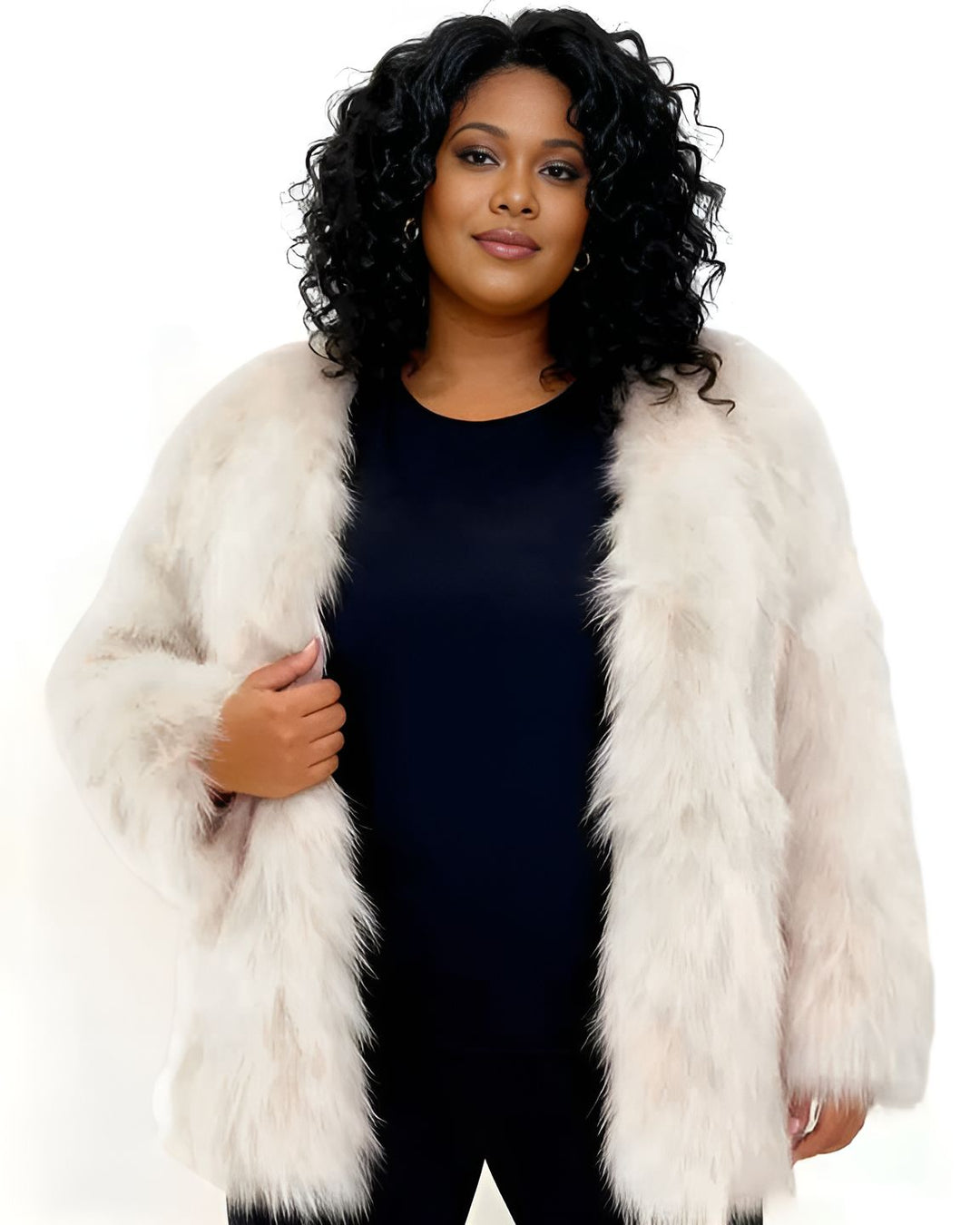 Autumn And Winter Eco-friendly Fur Fur Coat Women's Mid-length Thickened Warm Light Luxury Fox Fur Coat