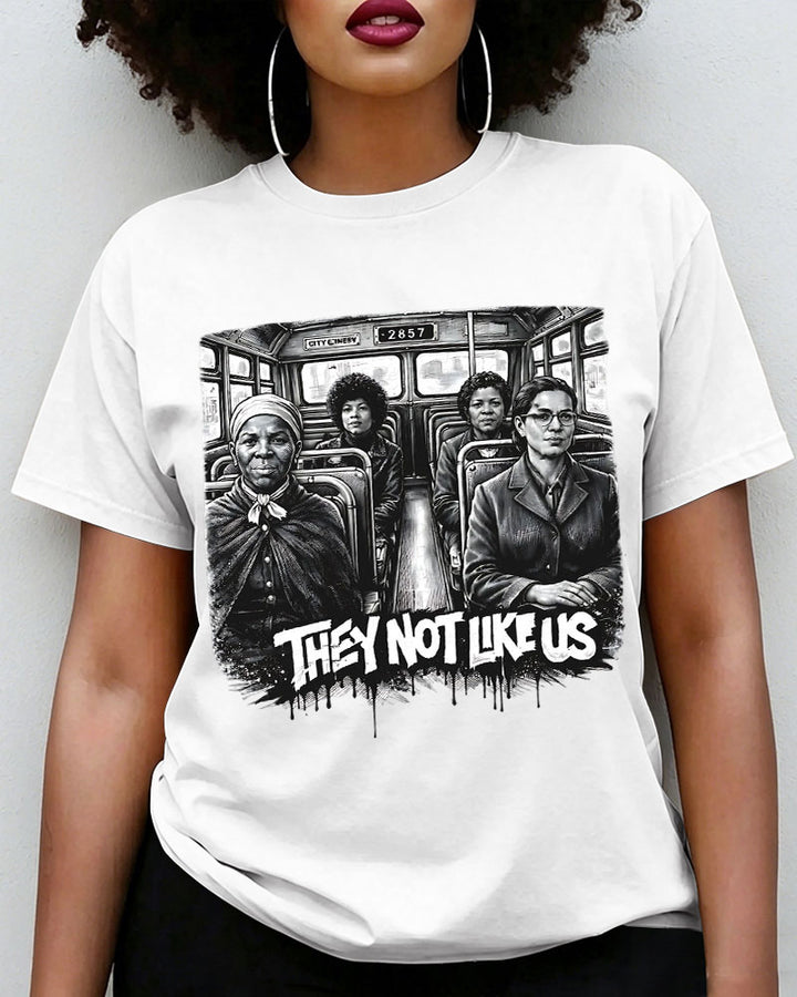 100% Cotton They Not Like Us Black Culture Crew Neck Short Sleeve Tshirt