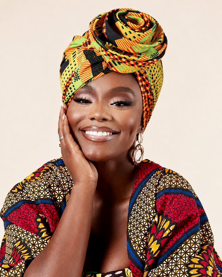 Stylish and Elegant Ankara Totem Turban Hat Headscarf Hat